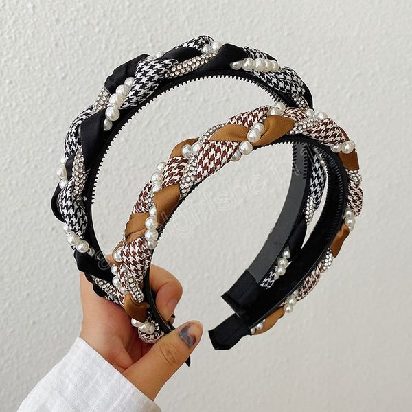 satin houndstooth diamond pearl headband fashion hair accessories women's trendy temperament hairband hair band, Slivery;white
satin houndstooth diamond pearl headband fashion hair accessories women's trendy temperament hairband hair band, Slivery;white