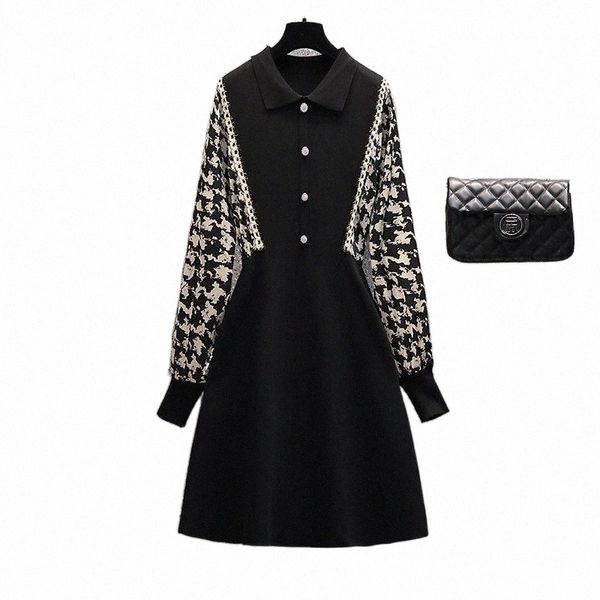 casual dresses fake two pieces dress women hepburn knitted black splicing vestido de mulher robe femme design clothes t9mx#, Black;gray
casual dresses fake two pieces dress women hepburn knitted black splicing vestido de mulher robe femme design clothes t9mx#, Black;gray