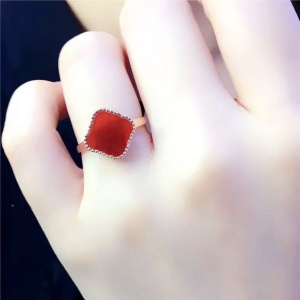 4 leaf grass 18k gold ring designer womens ring color shell girl boys valentines day christmas wedding love gift 316l stainless steel jewelr, Slivery;golden