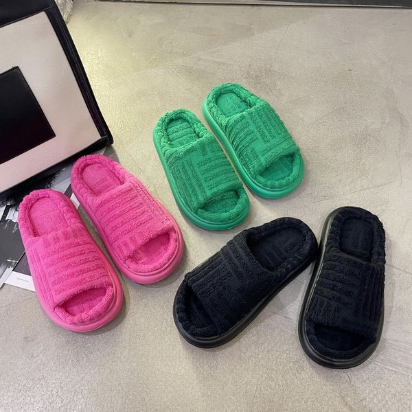 thick bottom open toe home slippers green towel slippers for women's spring and autumn, Black
thick bottom open toe home slippers green towel slippers for women's spring and autumn, Black
