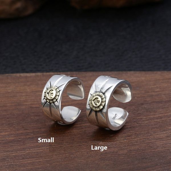 

925 Sterling Silver Adjustable Band Rings Two Tones Eagle Feather With stones Simple Antique Vintage Handmade Designer Luxury jewelry accessories gifts