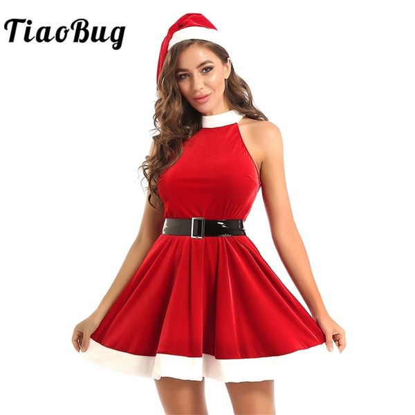 theme costume tiaobug women christmas red soft velvet dress with hat and belt set cosplay xmas party festival rave santa 220915, Black;red
theme costume tiaobug women christmas red soft velvet dress with hat and belt set cosplay xmas party festival rave santa 220915, Black;red