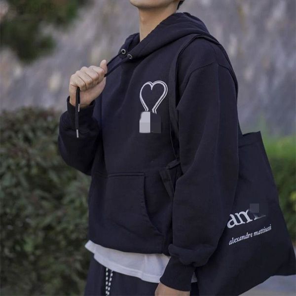 men's and women's same tested version sweater terry big love letter embroidery fashion label loose lovers hoodie, Black
men's and women's same tested version sweater terry big love letter embroidery fashion label loose lovers hoodie, Black