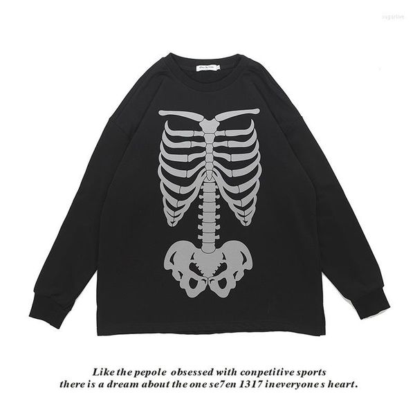 men's hoodies luclesam halloween hip hop gothic sweatshirt men o neck oversize bone print sudaderas streetwear, Black
men's hoodies luclesam halloween hip hop gothic sweatshirt men o neck oversize bone print sudaderas streetwear, Black