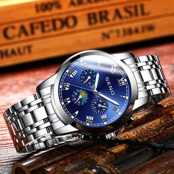 fashion men wristwatches designer calendar quartz watches stainless steel band waterproof wristwatch montre de luxe for male quality high wi, Slivery;brown
fashion men wristwatches designer calendar quartz watches stainless steel band waterproof wristwatch montre de luxe for male quality high wi, Slivery;brown