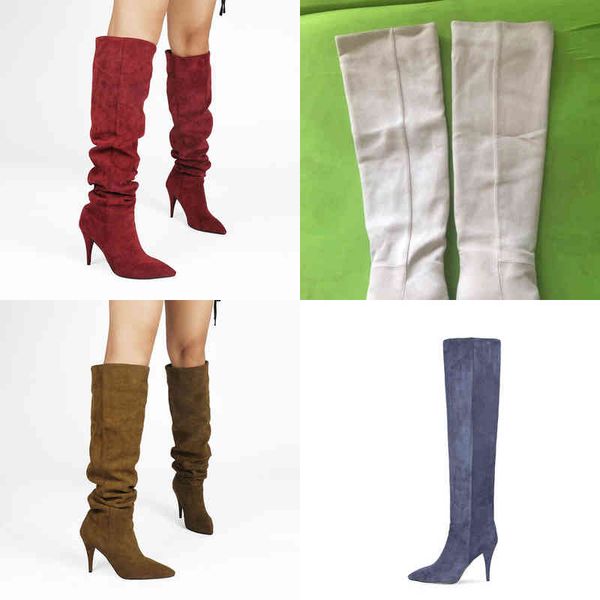 boots pleated solid color pointed thin heels women knee high boots big size 35 47 fashion ladies shoes zapatos de mujer 220913, Black
boots pleated solid color pointed thin heels women knee high boots big size 35 47 fashion ladies shoes zapatos de mujer 220913, Black