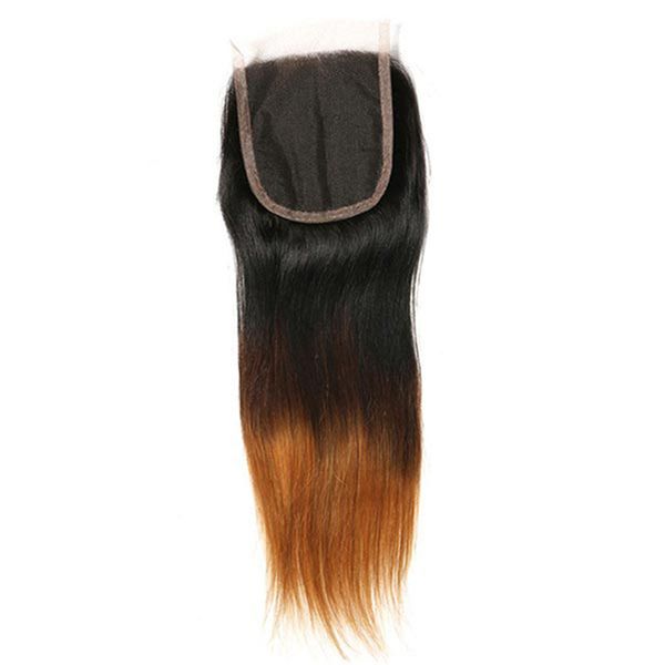 1b/4/30 4x4 lace closures brazilian straight human hair closure ombre color hair extensions, Black;brown
1b/4/30 4x4 lace closures brazilian straight human hair closure ombre color hair extensions, Black;brown