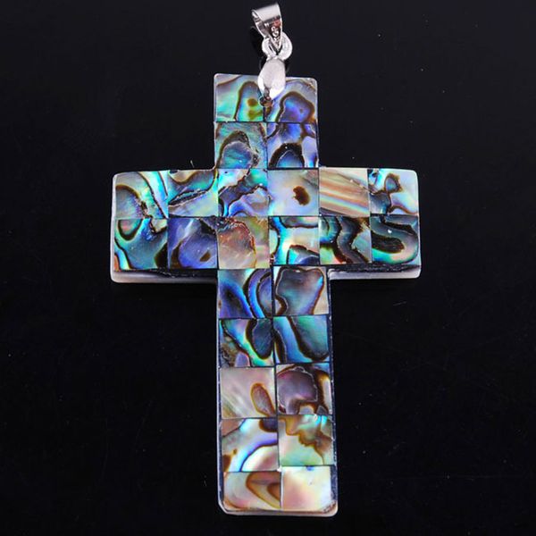 new zelanian abalone shell pearl gem stone cross bead pendant necklace jewelry n3375, Silver
new zelanian abalone shell pearl gem stone cross bead pendant necklace jewelry n3375, Silver