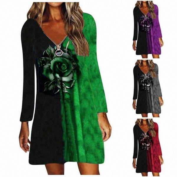 casual dresses loose printing rose dress summer women's short-sleeved v-neck fashion plus size mini w3g9#, Black;gray
casual dresses loose printing rose dress summer women's short-sleeved v-neck fashion plus size mini w3g9#, Black;gray