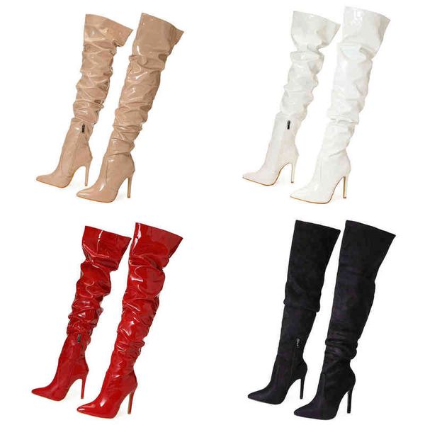 boots xibeilove thin high heel women boots over the knee pointed toe pu pleated zipper fashion solid motorcycle pumps size 35 42 220913, Black
boots xibeilove thin high heel women boots over the knee pointed toe pu pleated zipper fashion solid motorcycle pumps size 35 42 220913, Black