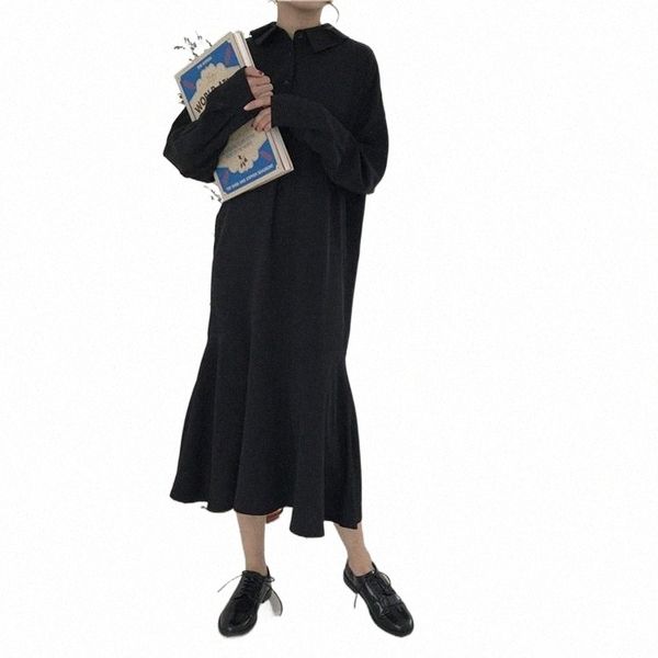 casual dresses black shirt dress women long sleeve turn-down collar ruffles korean fashion work wear vestidos q0il#, Black;gray
casual dresses black shirt dress women long sleeve turn-down collar ruffles korean fashion work wear vestidos q0il#, Black;gray