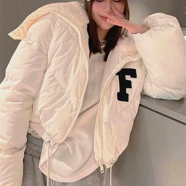 womens down parkas winter long sleeve collar jacket women letter embroidery flare long sleeve short down coat drawstring leisure overcoat 22, Black
womens down parkas winter long sleeve collar jacket women letter embroidery flare long sleeve short down coat drawstring leisure overcoat 22, Black