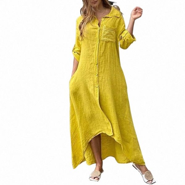casual dresses women dress 2021 vonda solid color pleated asymmetric hem long maxi lapel collar button up sleeve vestido b7fu#, Black;gray
casual dresses women dress 2021 vonda solid color pleated asymmetric hem long maxi lapel collar button up sleeve vestido b7fu#, Black;gray