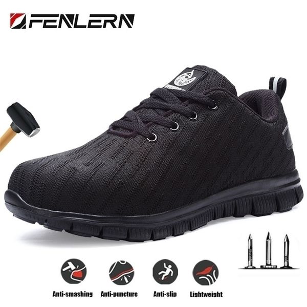boots fenlern work sneakers steel toe shoes men safety punctureproof fashion indestructible nonslip shoe 220913, Black
boots fenlern work sneakers steel toe shoes men safety punctureproof fashion indestructible nonslip shoe 220913, Black