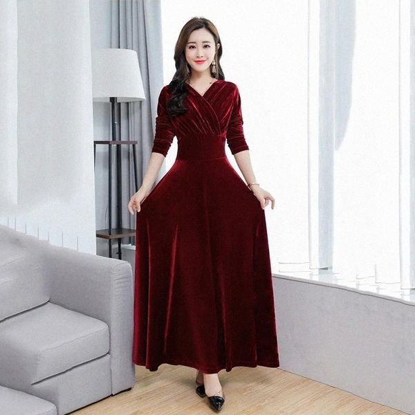 casual dresses elegant cross v-neck maxi velvet dress vintage slim high waist long sleeve party big size large hem a-line vestidos z16y#, Black;gray
casual dresses elegant cross v-neck maxi velvet dress vintage slim high waist long sleeve party big size large hem a-line vestidos z16y#, Black;gray