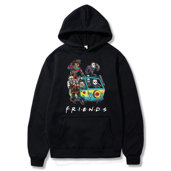 men s hoodies sweatshirts halloween horror friends pennywise michael myers jason pullover autumn 220914, Black
men s hoodies sweatshirts halloween horror friends pennywise michael myers jason pullover autumn 220914, Black
