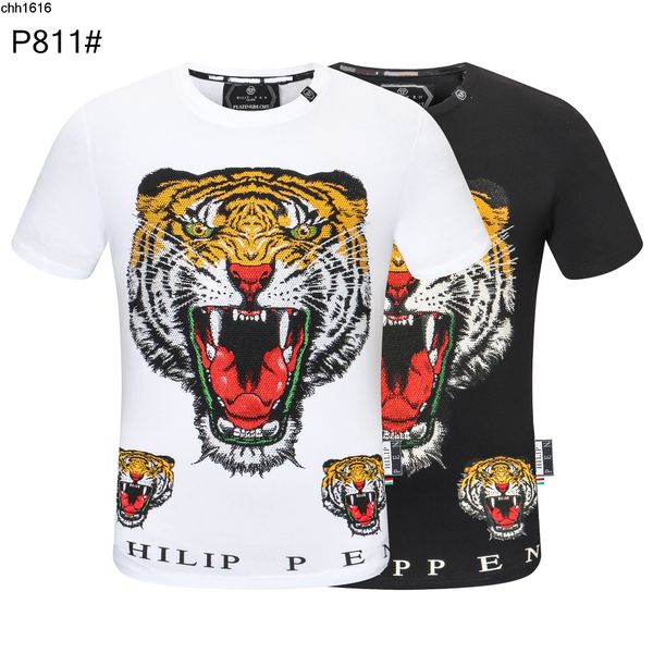 fashion brand philippe short sleeve men round neck t aggressive personality tiger head pp drill fashion men short t, White;black
fashion brand philippe short sleeve men round neck t aggressive personality tiger head pp drill fashion men short t, White;black