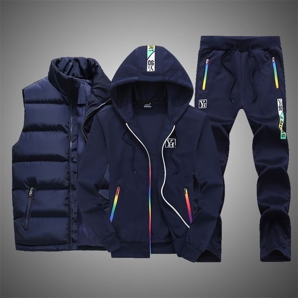 men's tracksuits sweat suit winter clothing sets 3 pieces vest hoodie set fleece zipper casual sport sweatpant tracksuit outfit 220913, Gray
men's tracksuits sweat suit winter clothing sets 3 pieces vest hoodie set fleece zipper casual sport sweatpant tracksuit outfit 220913, Gray