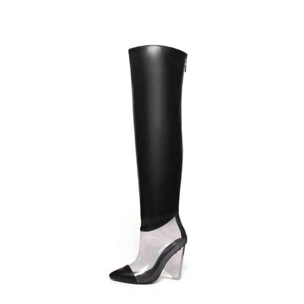 boots new autumn and winter black ladies over the knee boots wedge heels high heeled fashion transparent bottom women's shoes 220913
boots new autumn and winter black ladies over the knee boots wedge heels high heeled fashion transparent bottom women's shoes 220913
