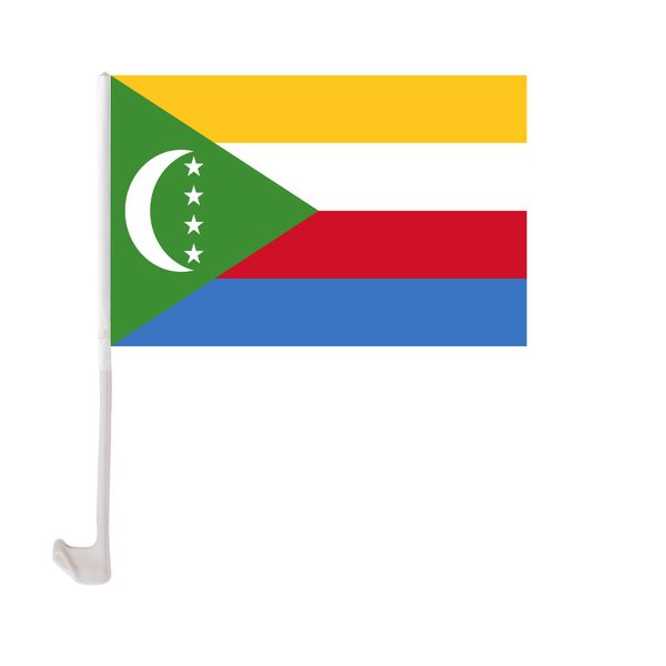 comoros car flag 30x45cm window clip comoran flags polyester uv protection car decoration banner with flagpole
comoros car flag 30x45cm window clip comoran flags polyester uv protection car decoration banner with flagpole