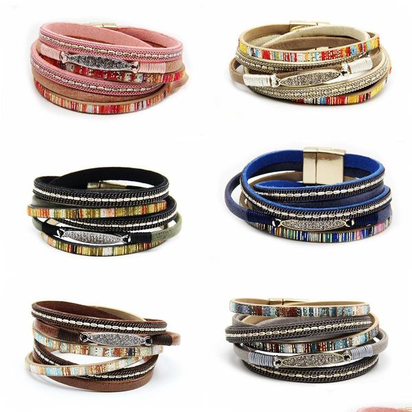 charm bracelets mti layer leather wristbands bracelet for women girl mtilayer wrapped boho wide braided straps wrap bangle jewelshops dh63q, Golden;silver
charm bracelets mti layer leather wristbands bracelet for women girl mtilayer wrapped boho wide braided straps wrap bangle jewelshops dh63q, Golden;silver