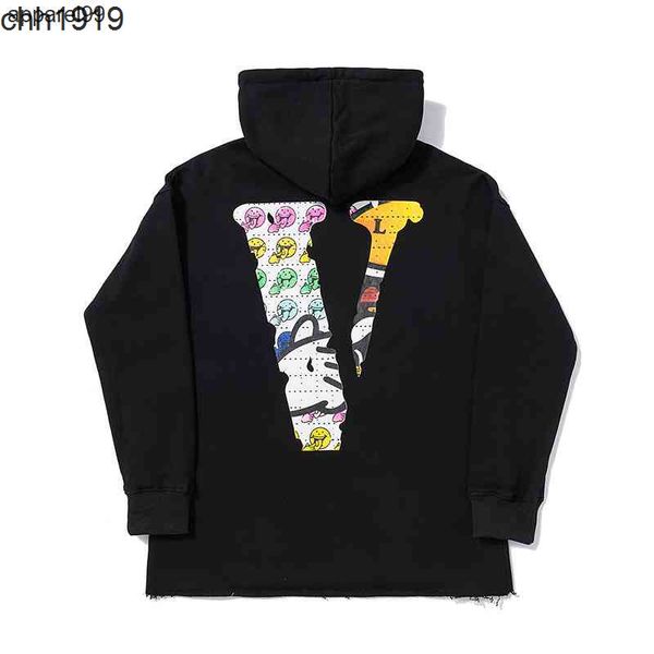 autumn and winter vloness young men's and women's fashion big v printed hat lined sweater coat, Black
autumn and winter vloness young men's and women's fashion big v printed hat lined sweater coat, Black