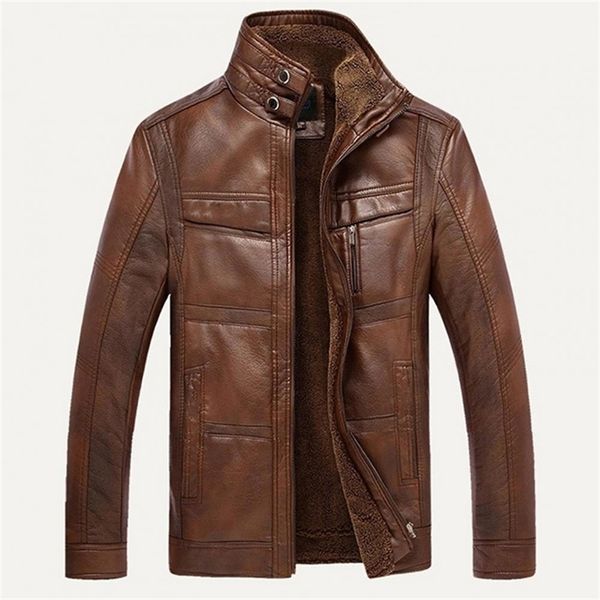 men's leather faux leather men jacket long sleeve stand collar faux leather fleece lined zip warm short jacket men clothing brown 3xl 2, Black
men's leather faux leather men jacket long sleeve stand collar faux leather fleece lined zip warm short jacket men clothing brown 3xl 2, Black
