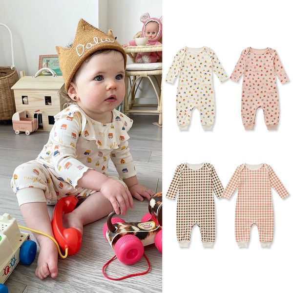 spring autumn baby rompers cotton cute house grid prints onesie long sleeve jumpsuit for newborn boys girls infant clothes, Blue
spring autumn baby rompers cotton cute house grid prints onesie long sleeve jumpsuit for newborn boys girls infant clothes, Blue