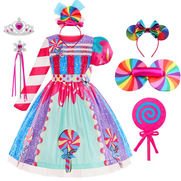 special occasions girls birthday lollipop fantasy dress children carnival rainbow candy costume princess party frock the festival of purim 2, Blue
special occasions girls birthday lollipop fantasy dress children carnival rainbow candy costume princess party frock the festival of purim 2, Blue