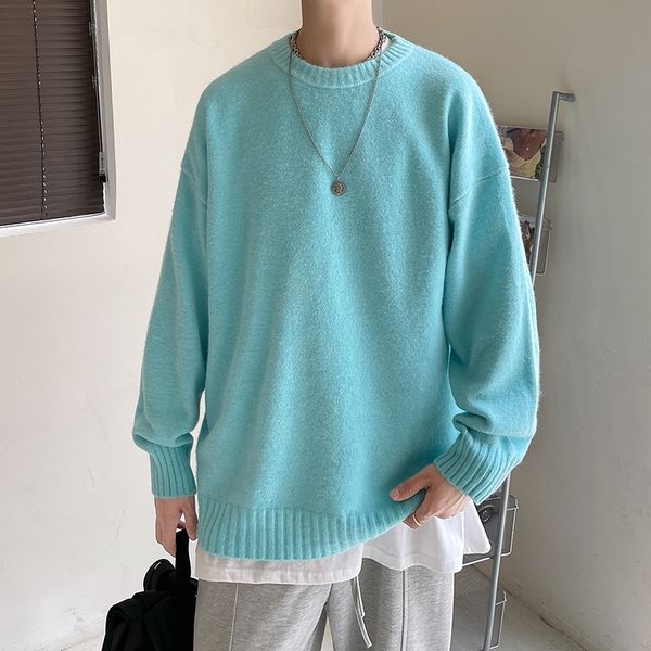 men s sweaters men solid color oversized long sleeve autumn winter streetwear pullovers knitwear 220913, White;black
men s sweaters men solid color oversized long sleeve autumn winter streetwear pullovers knitwear 220913, White;black