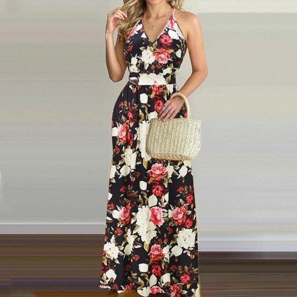casual dresses lady dress 2021 summer sleeveless v-neck bohemian floral women's clothing fashion high waist long vestidos 76zj#, Black;gray
casual dresses lady dress 2021 summer sleeveless v-neck bohemian floral women's clothing fashion high waist long vestidos 76zj#, Black;gray