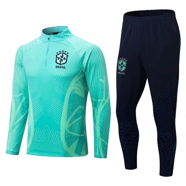 22-23 brazil national football team men's tracksuits logo embroidery soccer training clothing outdoor jogging shirt, Gray
22-23 brazil national football team men's tracksuits logo embroidery soccer training clothing outdoor jogging shirt, Gray