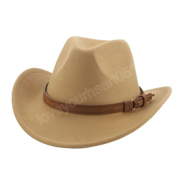 men women cowboy hat western vintage band belt khaki black outdoor panama felted fedora hat new sombreros de mujer, Blue;gray
men women cowboy hat western vintage band belt khaki black outdoor panama felted fedora hat new sombreros de mujer, Blue;gray