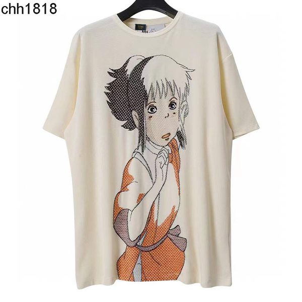 summer 2022 new luo jia cartoon loose women's t-shirt chihiro embroidery couple fashion brand, White
summer 2022 new luo jia cartoon loose women's t-shirt chihiro embroidery couple fashion brand, White