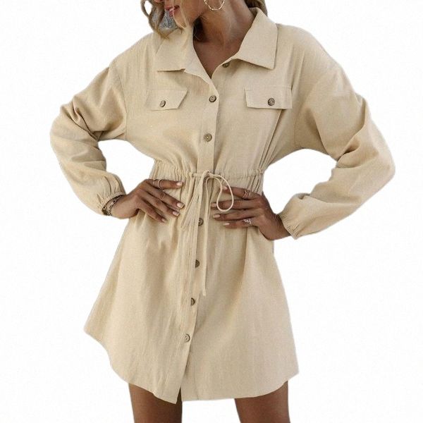 casual dresses 2021 style women's buttons shirt dress autumn lapel neck long sleeve tie waist a-line q69f#, Black;gray
casual dresses 2021 style women's buttons shirt dress autumn lapel neck long sleeve tie waist a-line q69f#, Black;gray