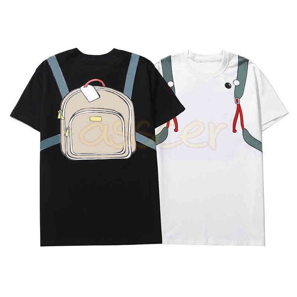 men's clothing mens casual t shirts couples fashion backpack printed black white tees womens streetwear luxury short sleeve asian size, White;black
men's clothing mens casual t shirts couples fashion backpack printed black white tees womens streetwear luxury short sleeve asian size, White;black