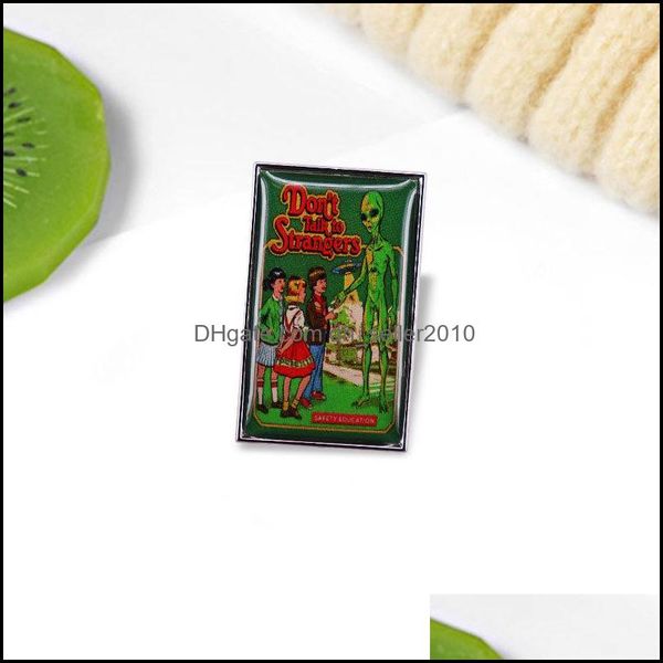 pins brooches dont talk to strangers enamel pin brooch alien ufo badge design collectible fashion jewelry decor 6116 q2 drop delivery dhmpt, Gray
pins brooches dont talk to strangers enamel pin brooch alien ufo badge design collectible fashion jewelry decor 6116 q2 drop delivery dhmpt, Gray