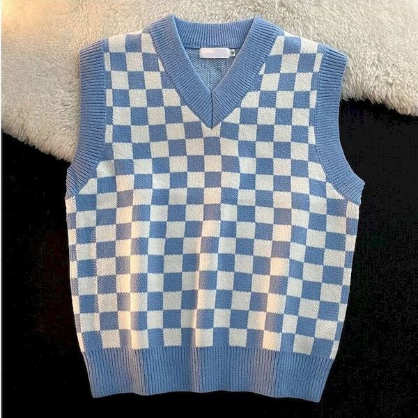 men s sweaters fonekie autumn v neck knit sweater vests men loose college style plaid couple sleeveless retro checkerboard knited vest 22091, White;black
men s sweaters fonekie autumn v neck knit sweater vests men loose college style plaid couple sleeveless retro checkerboard knited vest 22091, White;black