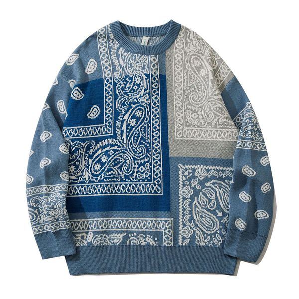men s sweaters cashew flower colorblock sweater fall winter harajuku retro loose knitted jumper couple hip hop casual pullover streetwear 22, White;black
men s sweaters cashew flower colorblock sweater fall winter harajuku retro loose knitted jumper couple hip hop casual pullover streetwear 22, White;black