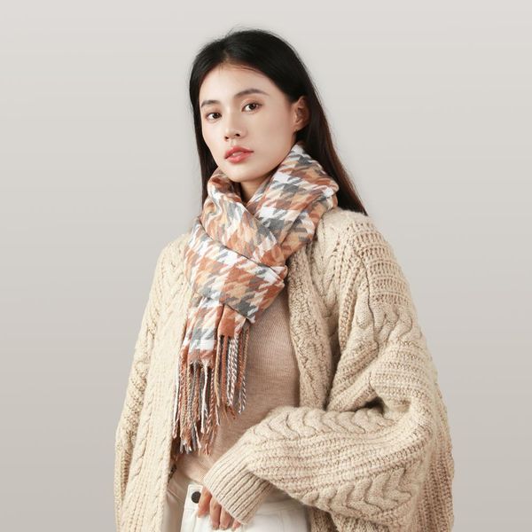 scarf houndstooth shawl designer autumn and winter warm fashion cold protection plaid tassel yarn-dyed, Blue;gray
scarf houndstooth shawl designer autumn and winter warm fashion cold protection plaid tassel yarn-dyed, Blue;gray