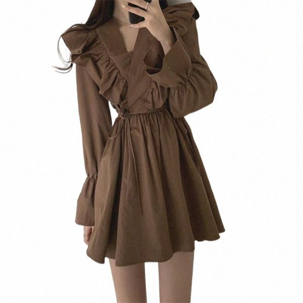 casual dresses ruffled chic v-neck termperament mild simple solid dress all-match outgoing dating outwear basic 2021 spring d3ff#, Black;gray
casual dresses ruffled chic v-neck termperament mild simple solid dress all-match outgoing dating outwear basic 2021 spring d3ff#, Black;gray