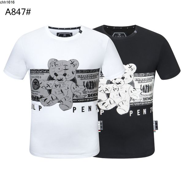 fashion brand philippe brand spring and summer short sleeve men round neck t-shirt aggressive personality slim pp diamond bear men, White;black
fashion brand philippe brand spring and summer short sleeve men round neck t-shirt aggressive personality slim pp diamond bear men, White;black