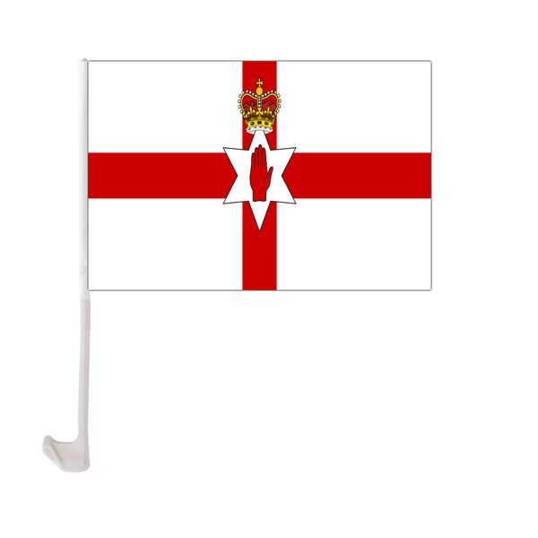 30x45cm ulster car flag polyester uv protection window clip car decoration banner with flagpole
30x45cm ulster car flag polyester uv protection window clip car decoration banner with flagpole
