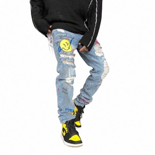 printed hole jeans men's slim hip hop street dance skinny jeans lovers men pencil pants long trousers mens clothing a7b2#, Blue
printed hole jeans men's slim hip hop street dance skinny jeans lovers men pencil pants long trousers mens clothing a7b2#, Blue
