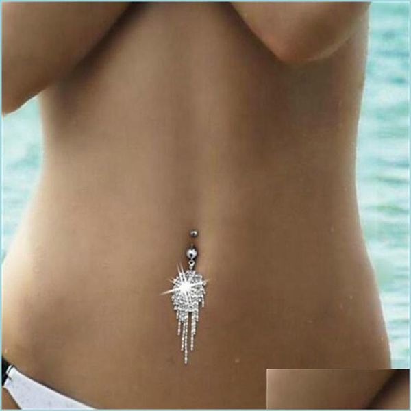 navel bell button rings fashion crystal pierced navel bell button rings stainless steel diamond tassel belly ring for women jew dhj9t, Silver
navel bell button rings fashion crystal pierced navel bell button rings stainless steel diamond tassel belly ring for women jew dhj9t, Silver