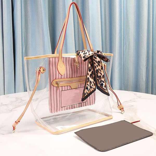 pink sugao designer handbags women tote shoulder bag good leather letter l print clear transparent purse shopping bag 2pcs/set with wallet
pink sugao designer handbags women tote shoulder bag good leather letter l print clear transparent purse shopping bag 2pcs/set with wallet