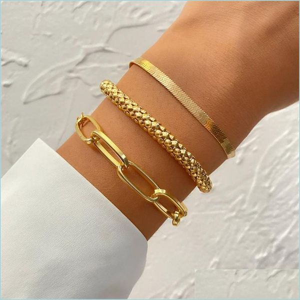 bangle 3pcs/set fashion thick chain link bracelets bangles for women vintage snake gold sier color set punk jewelry 5597 q2 drop deli dhdcg, Black
bangle 3pcs/set fashion thick chain link bracelets bangles for women vintage snake gold sier color set punk jewelry 5597 q2 drop deli dhdcg, Black