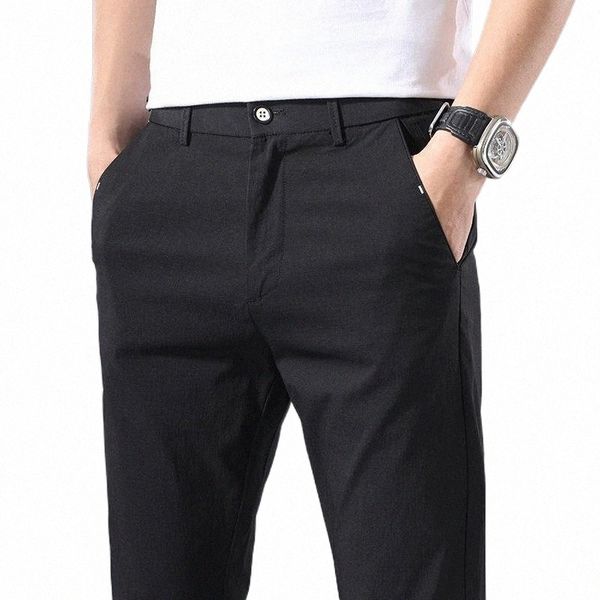 brand length pants men straight fit mens business joggers suits pant khaki stretch casual trousers male men's c7mm#, Black
brand length pants men straight fit mens business joggers suits pant khaki stretch casual trousers male men's c7mm#, Black