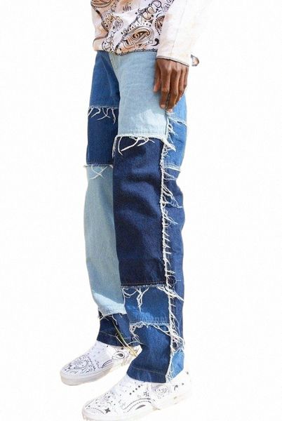 men wash splice casual straight tassel patchwork jeans trousers male fashion streetwear loose hip hop denim full length pants i2zq#, Blue
men wash splice casual straight tassel patchwork jeans trousers male fashion streetwear loose hip hop denim full length pants i2zq#, Blue