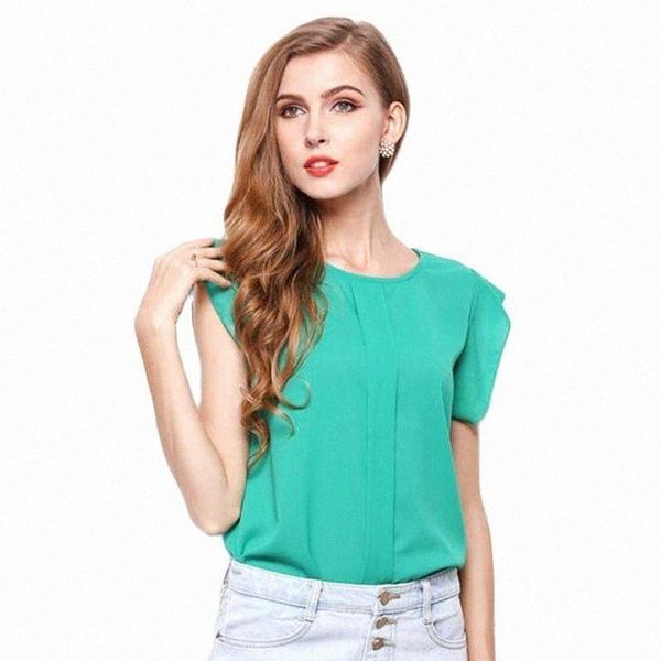 fashion womens blouses chiffon clothing summer lady blouse shirt sale ruffle short sleeve ol gifts women's & shirts 785c#, White
fashion womens blouses chiffon clothing summer lady blouse shirt sale ruffle short sleeve ol gifts women's & shirts 785c#, White